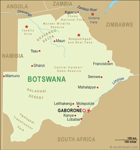 Botswana Map