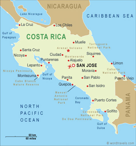 Costa Rica Map