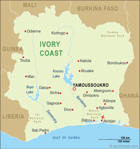 Ivory Coast Map