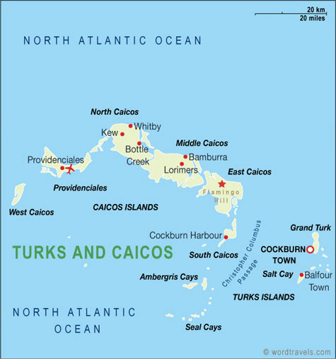 Turks and Caicos Islands Map