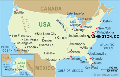 United States of America Map