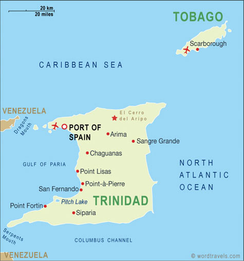 Trinidad and Tobago Map